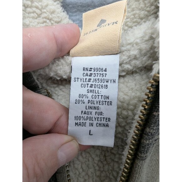 Billabong Hoodie Mens Large Sherpa Lined Full Zip Vintage Style Jacket Y2K Boho - Picture 8 of 8